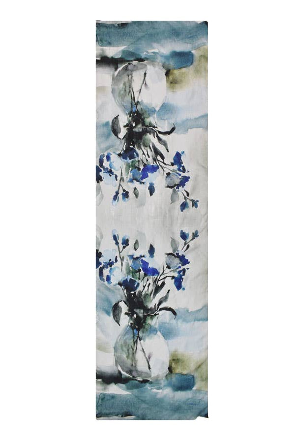 Katie Floral Still-Life Silk Scarf