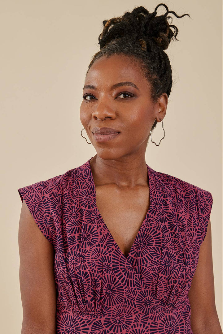 Lucille Dress Soft Fuschia Rays