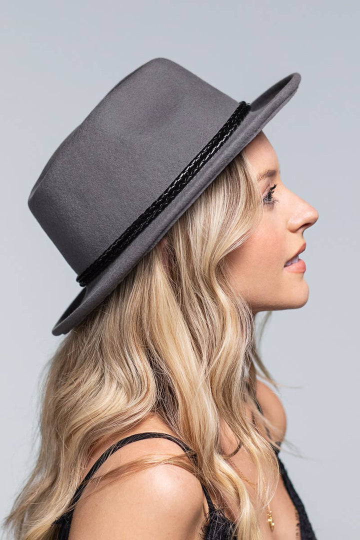 100 Percent Wool Knotted Double Braided Fedora