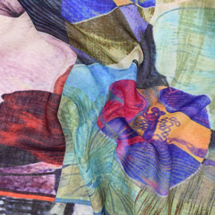 Langley Artful Floral Wool Scarf