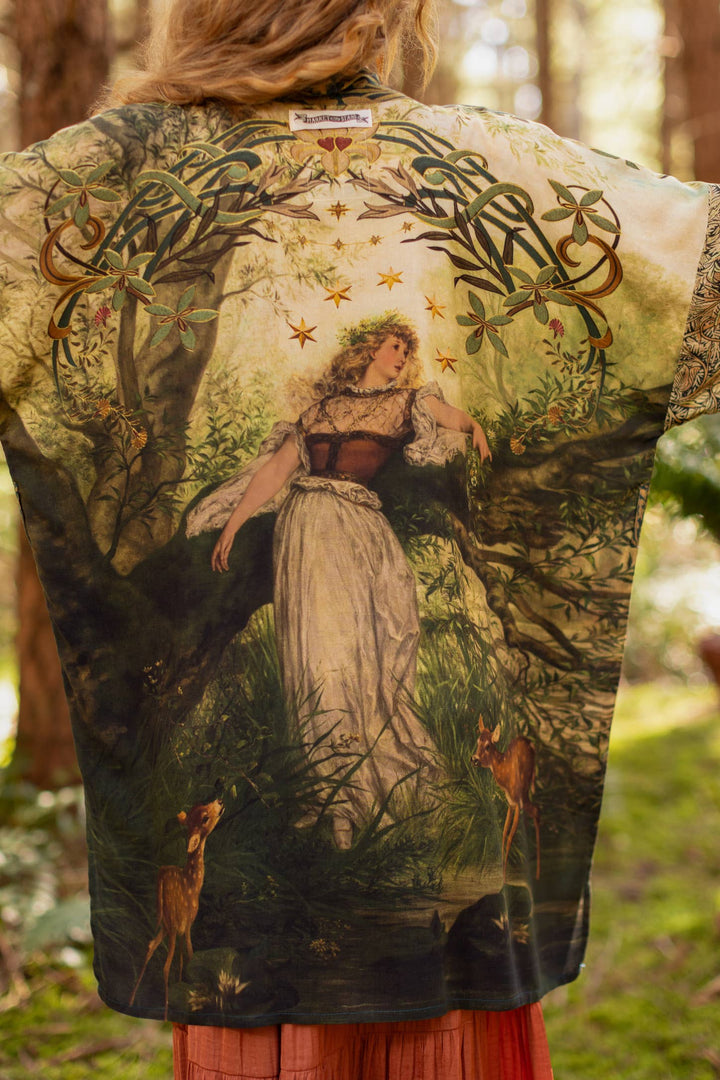 The Dawning Matineé (mid-length) duster w/ Ophelia & Fawns