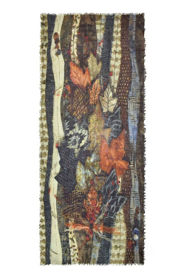 Montana Textured Autumn Collage Scarf