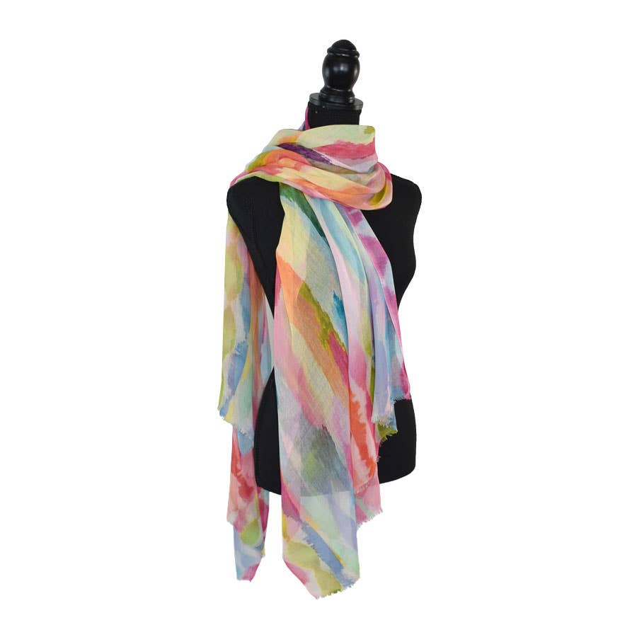 Spaulding Watercolor Pastel Scarf