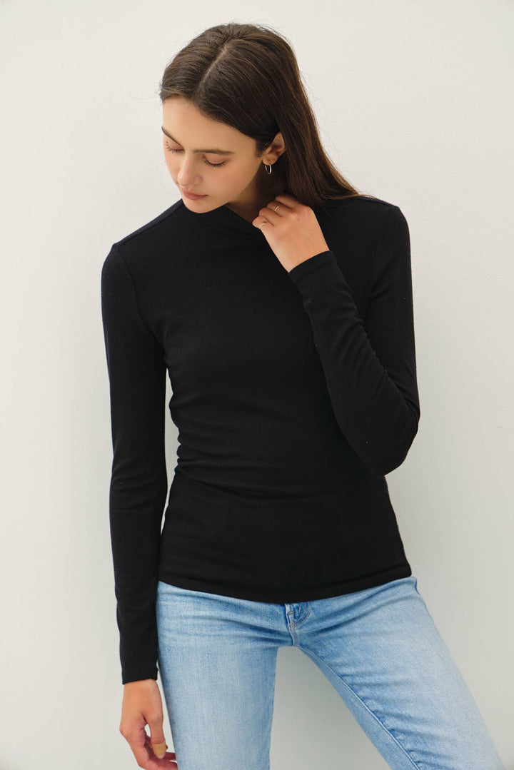 Turtleneck Knit Top