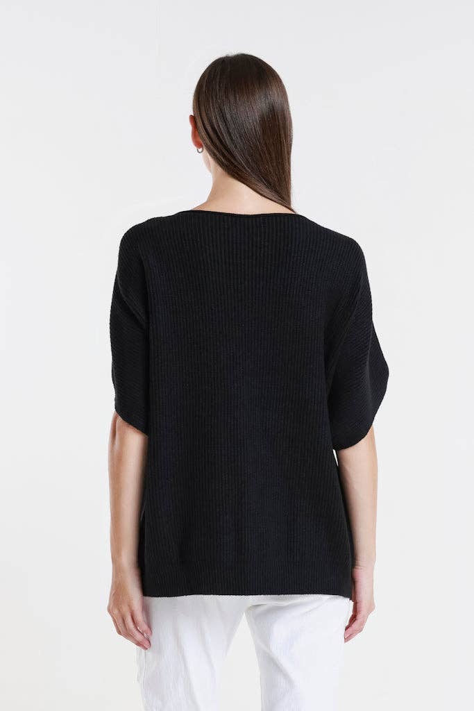 Colleen Seriously Soft SS Crew Ribbed Sweater