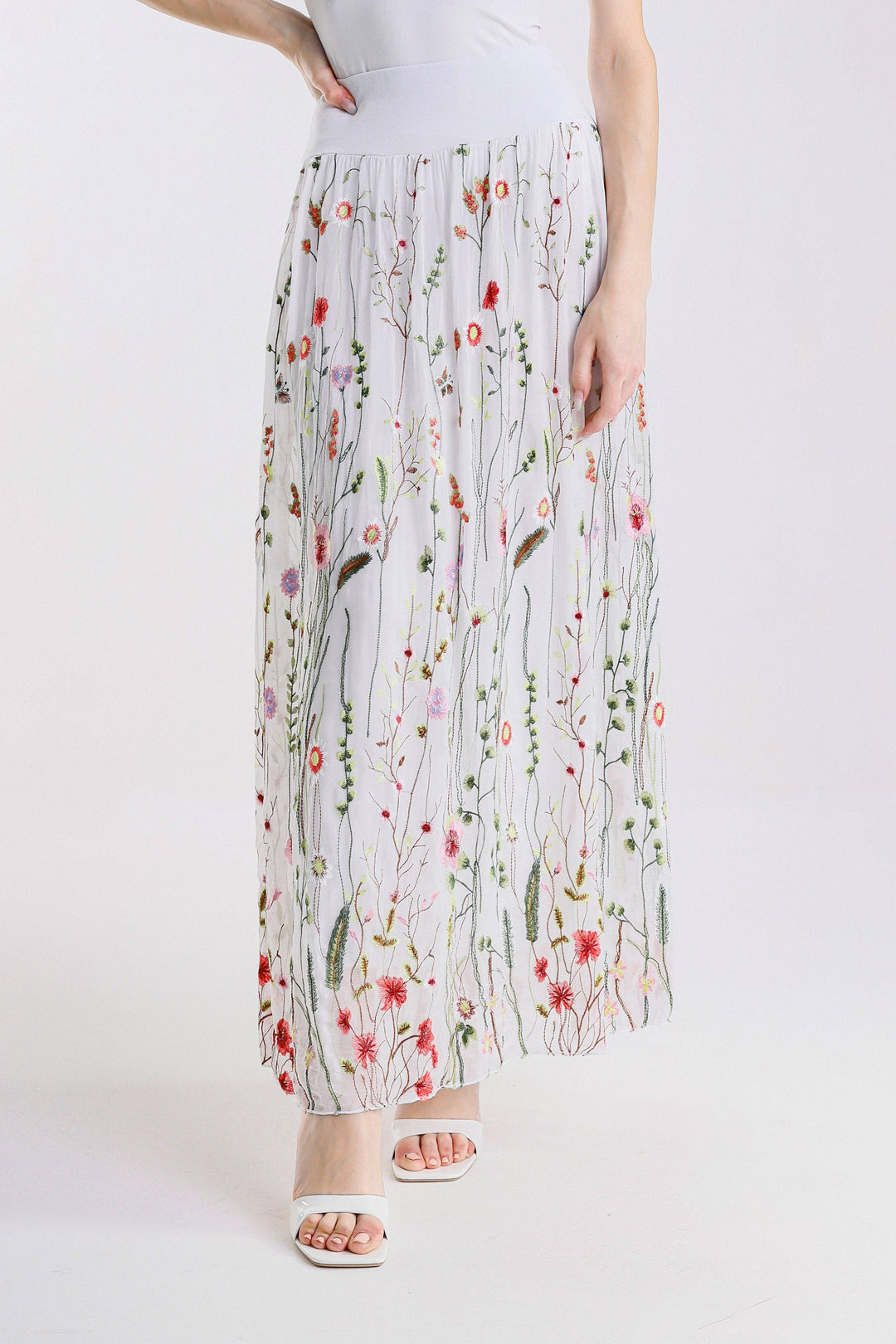 Sable Garden Silk Skirt