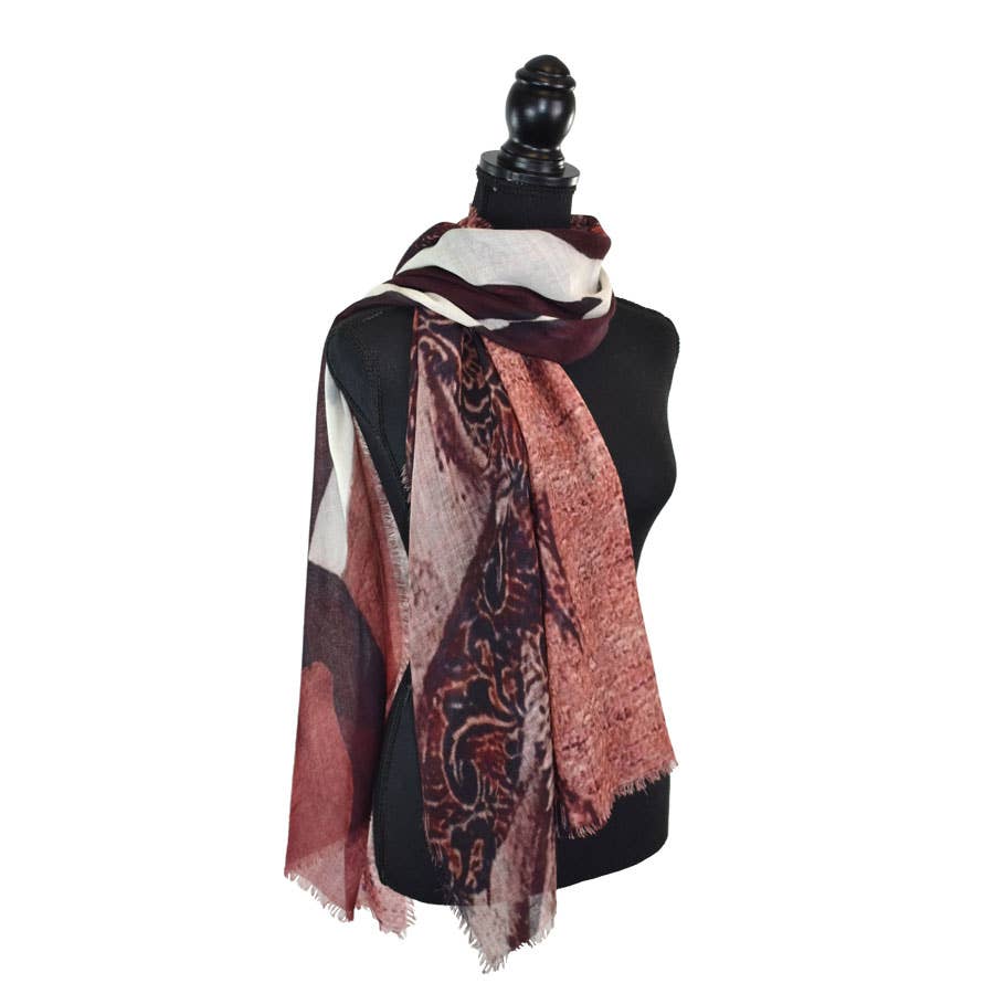 Kenya Tribal-Inspired Narrow Wool Scarf