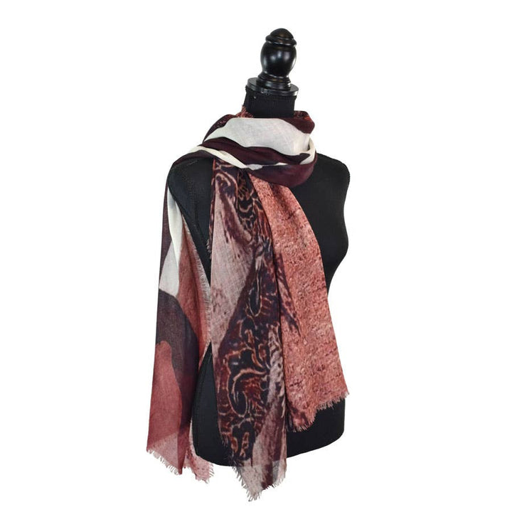 Kenya Tribal-Inspired Narrow Wool Scarf
