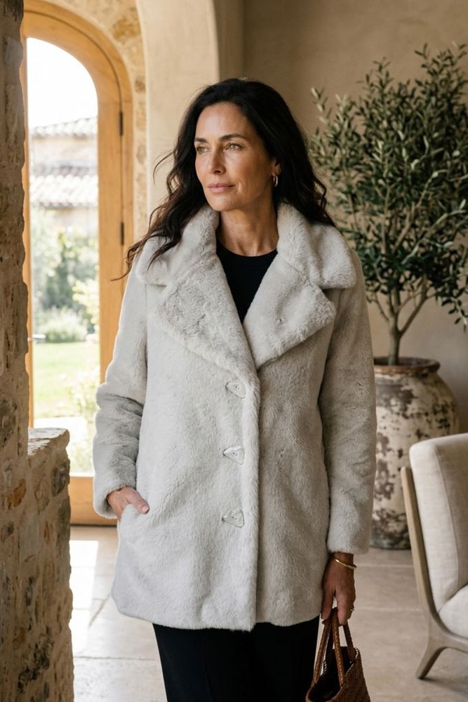 Faux Fur Standout Car Coat