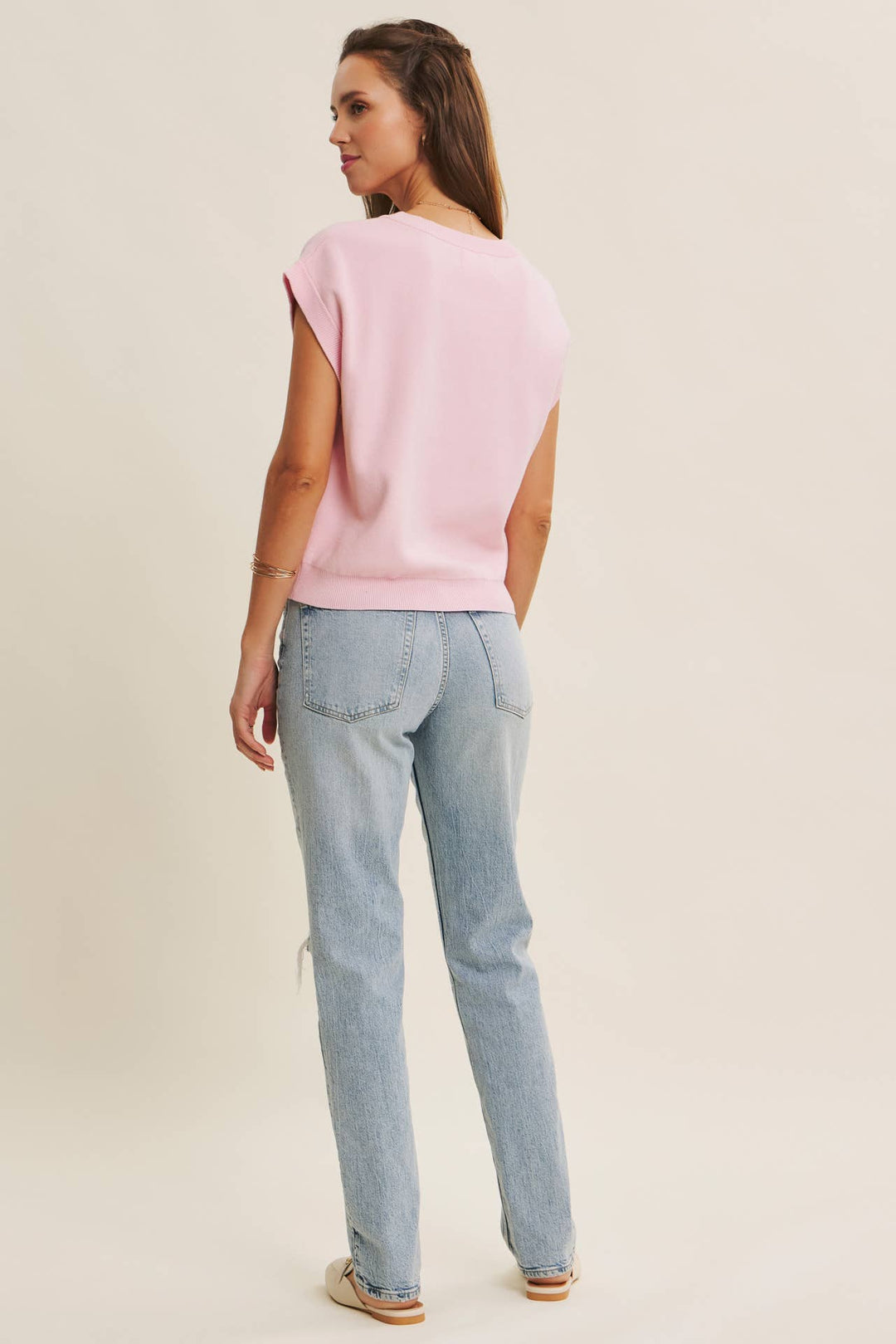 Multi-Way Versatility Soft Cotton Button-Down Sweater Vest