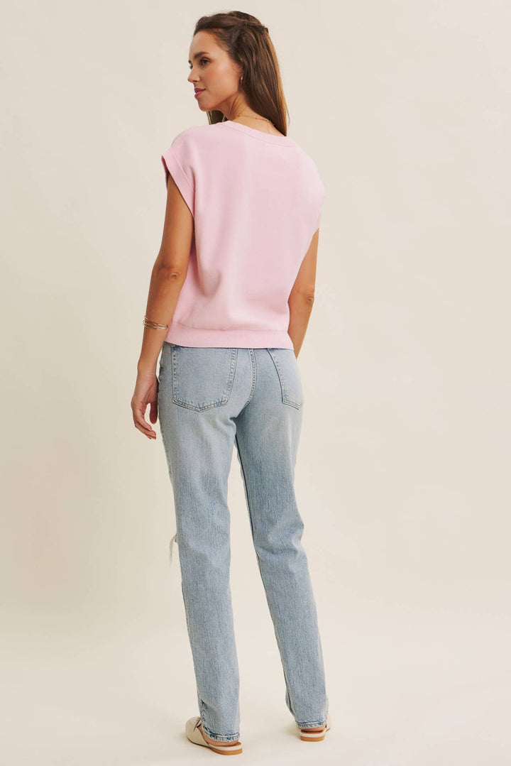 Multi-Way Versatility Soft Cotton Button-Down Sweater Vest