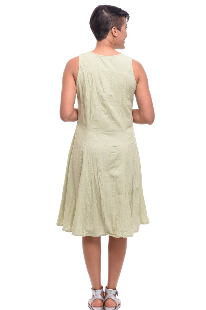 Poppie Dress in Green White Houndstooth