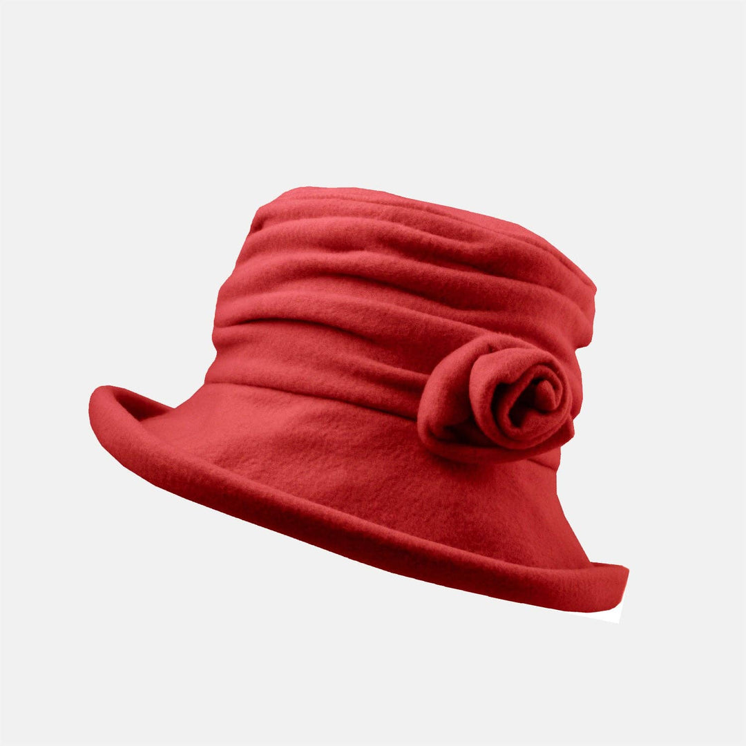 Cozy Fleece Hat with Detachable Flower