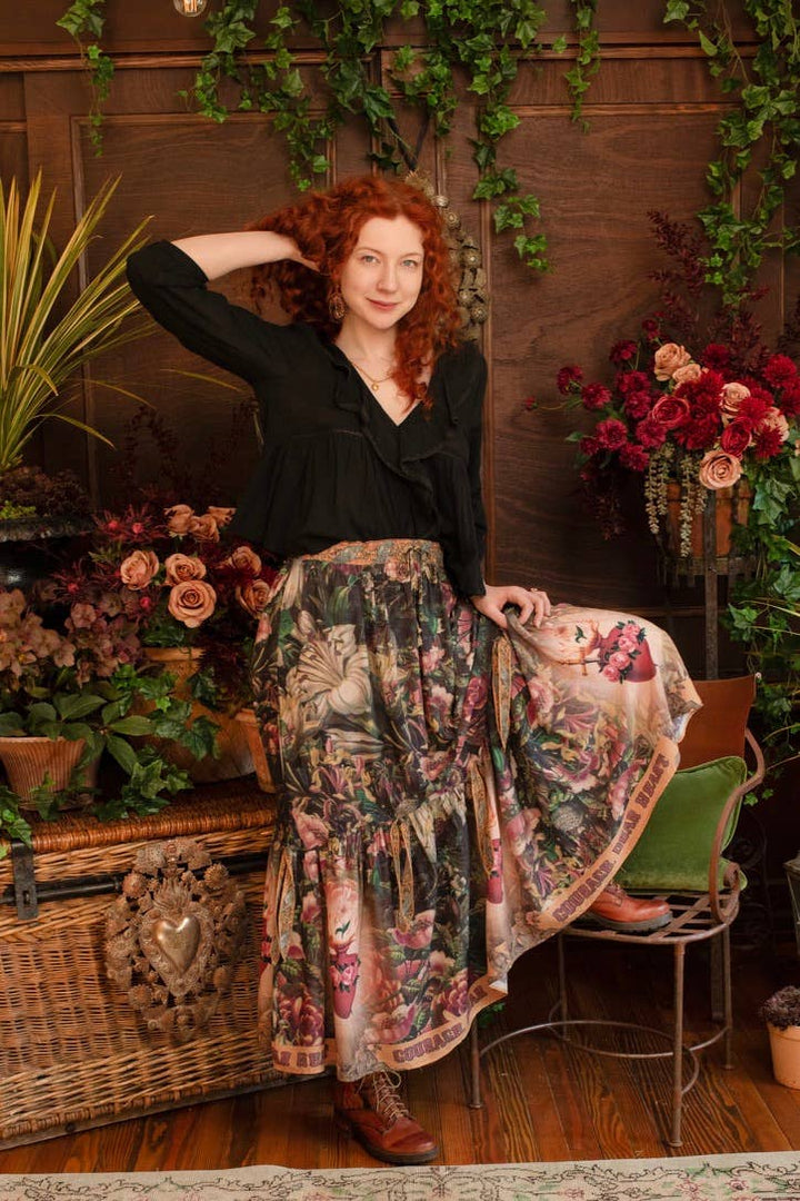 Courage Dear Heart Atelier Skirt w/ Floral Print