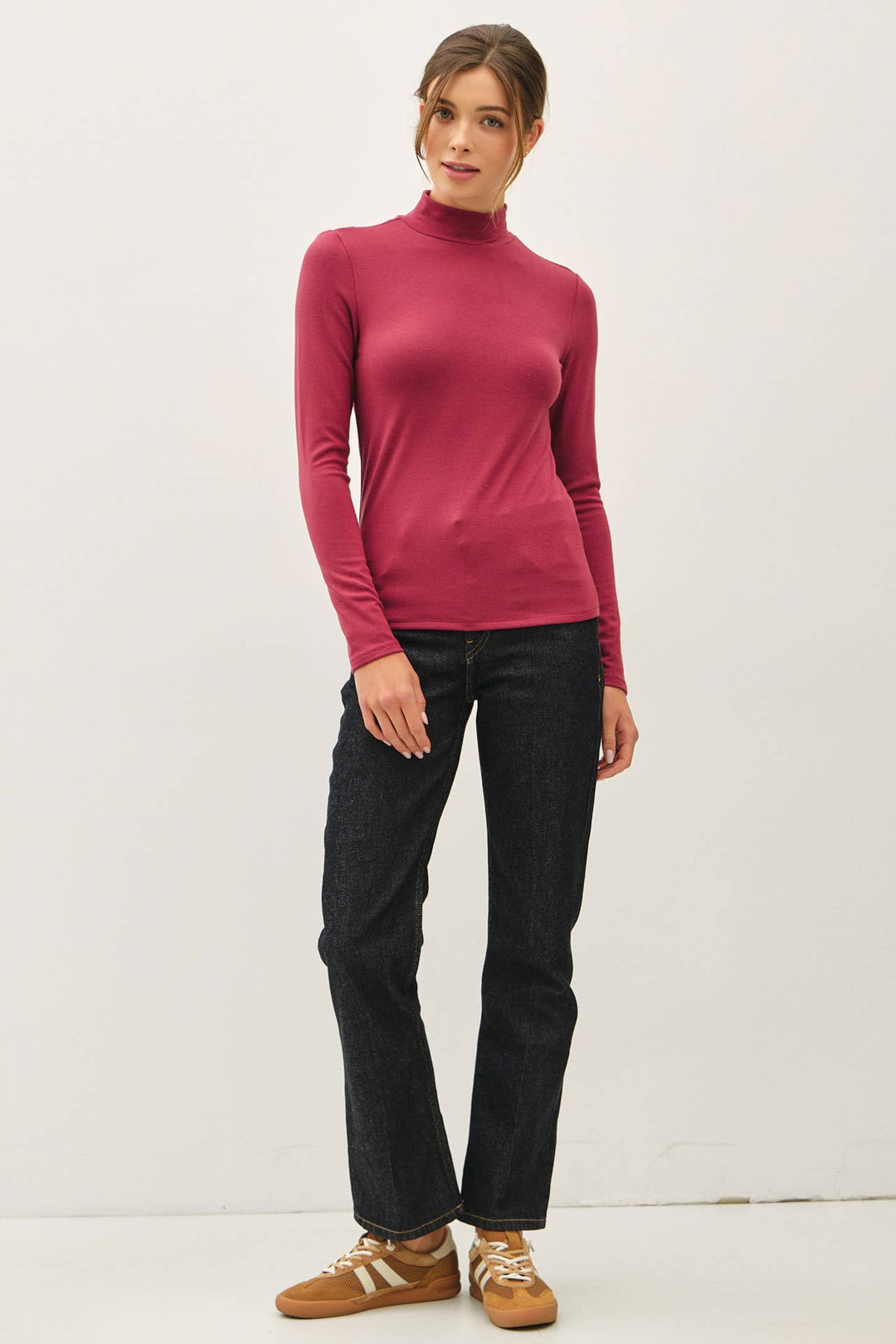 Turtleneck Knit Top