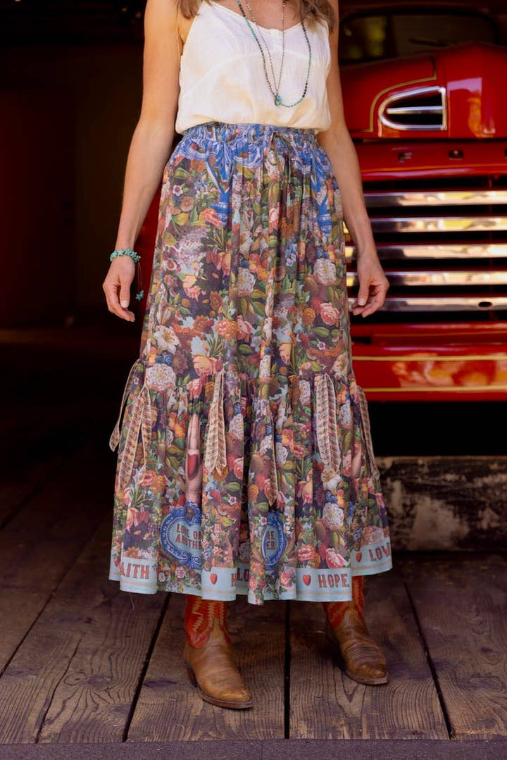 Love Language Atelier Skirt w/ Floral Print