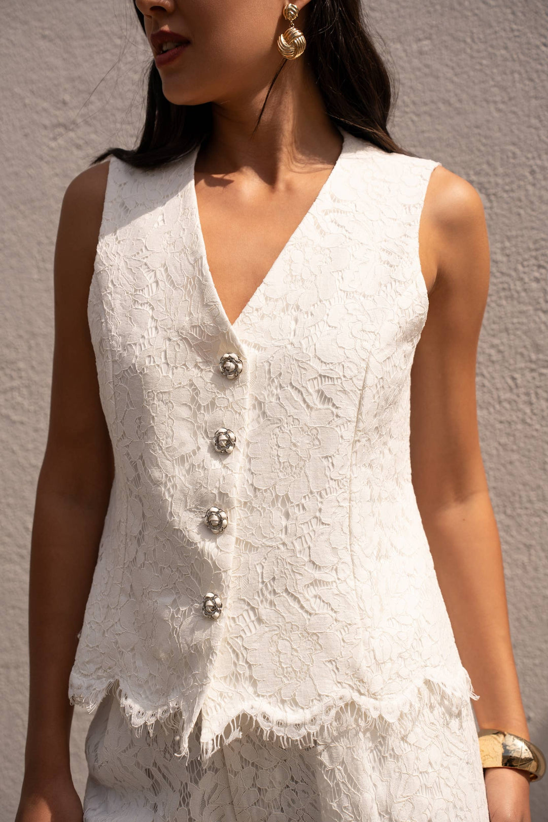 Lace Top Vest