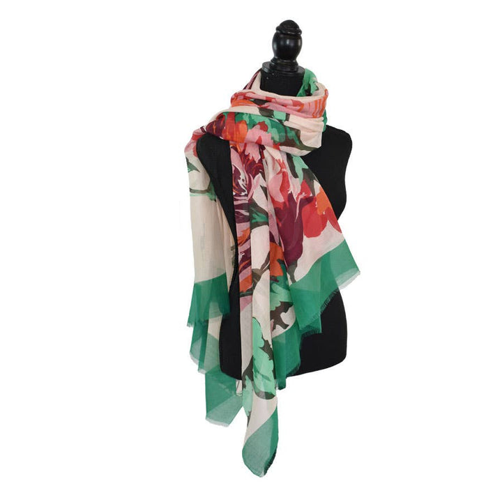 Hope Large Floral Pareo Cotton Scarf