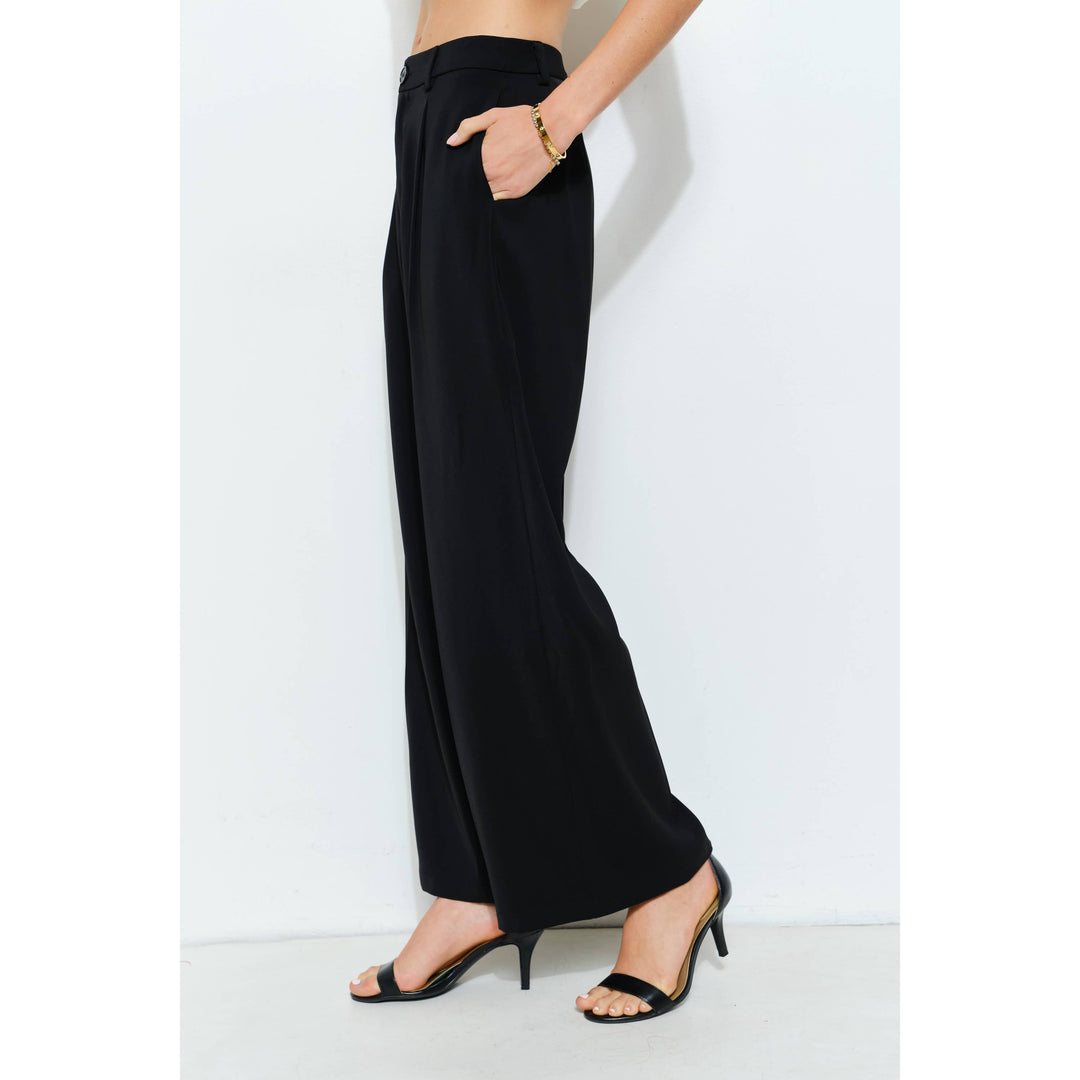 High Waist Tailored Wide-Leg Trousers