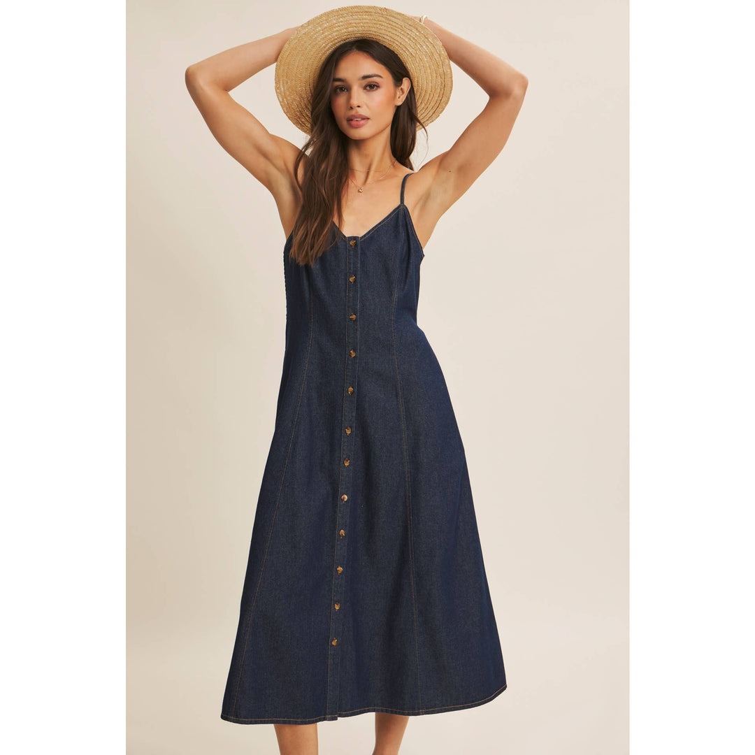 Modern Denim Midi Dress