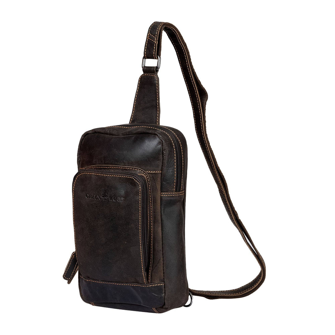 Leather Crossbody Bag Hamilton - Brown