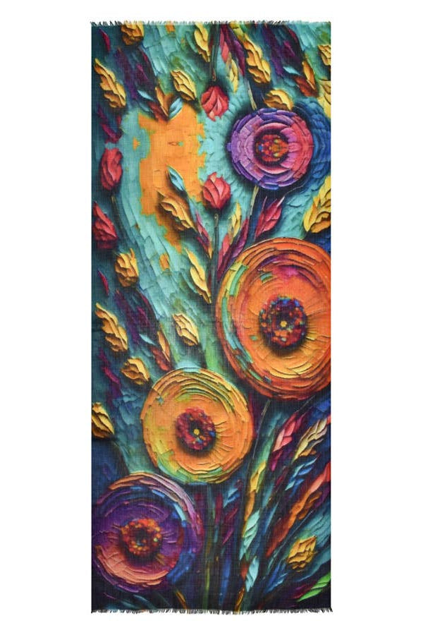 Maelynn Painterly Floral Scarf