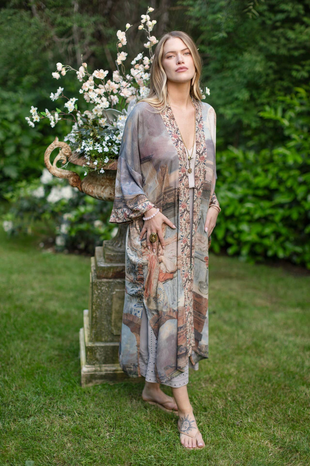 Imaginarium Opera Duster Kimono Robe with Moon long length