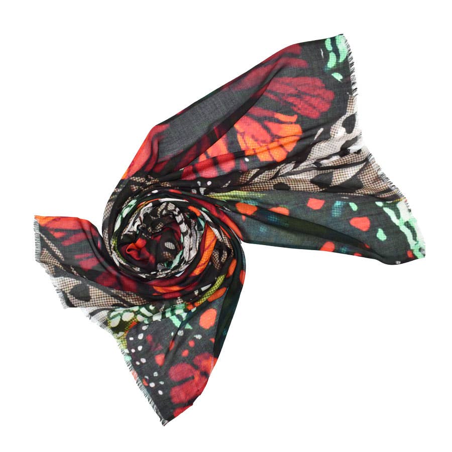 Macheros Abstract Butterfly Scarf