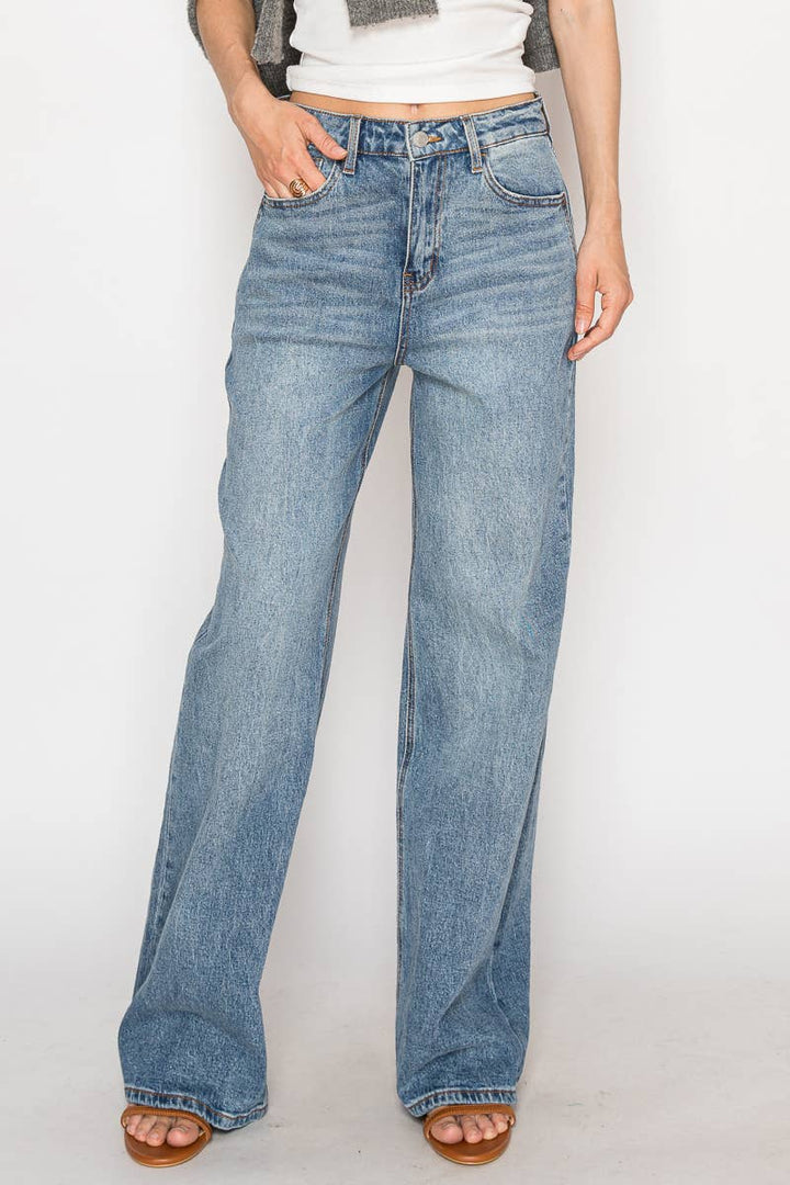Blue By Artemis Slim Ultra High Rise 90's Straight Jeans