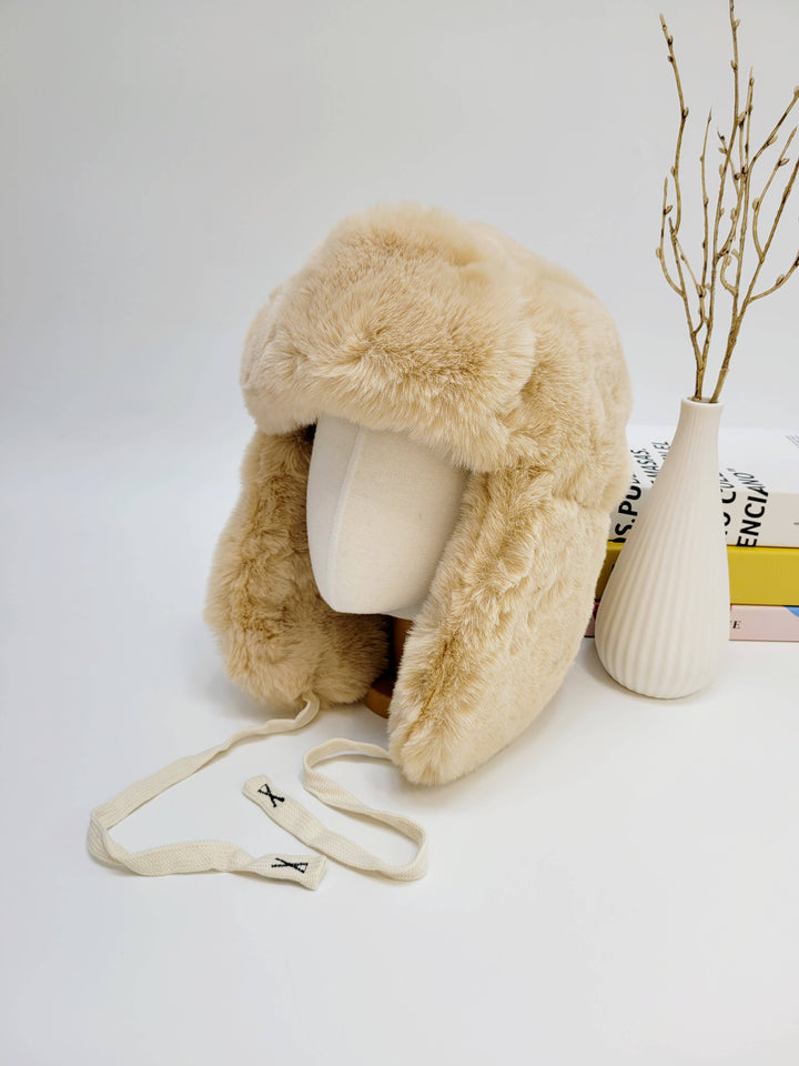 Faux Fur Trapper Hat with Ear Flap
