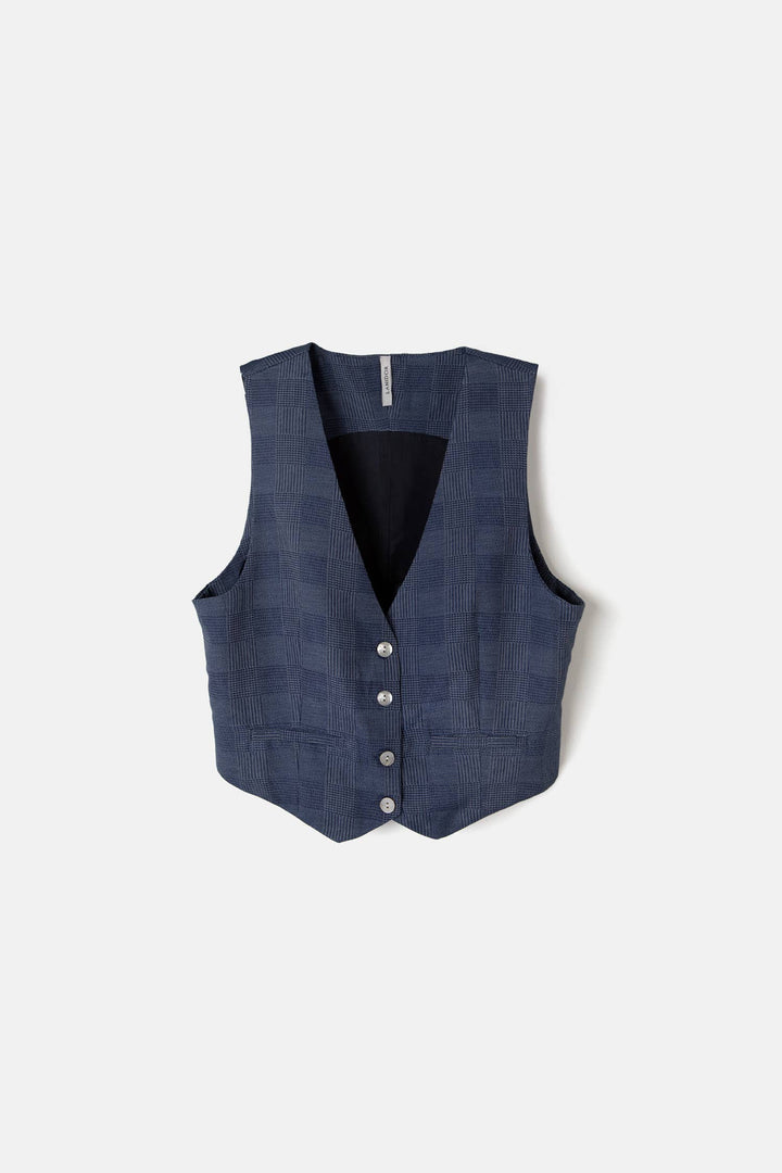 Checked Vest