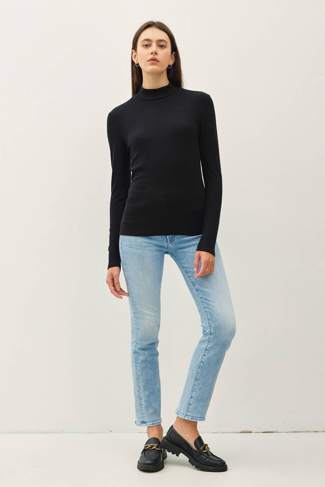 Turtleneck Knit Top