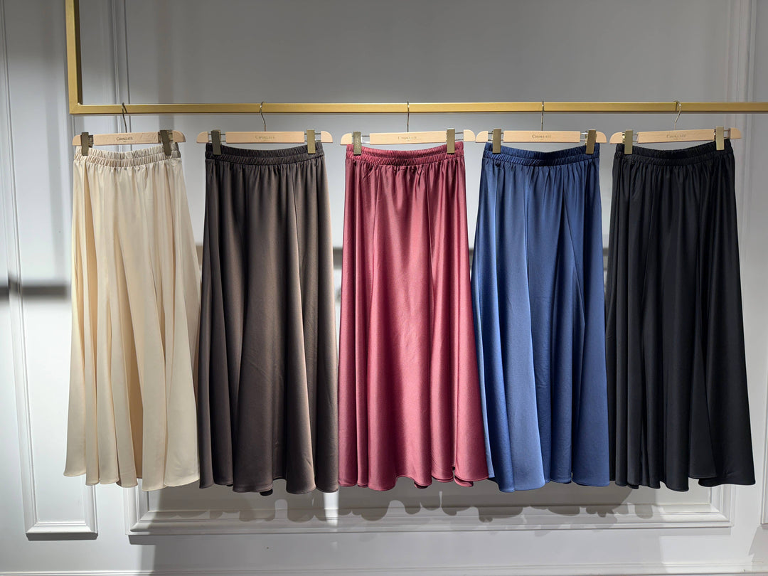 Valentine Skirt in Solid Satin