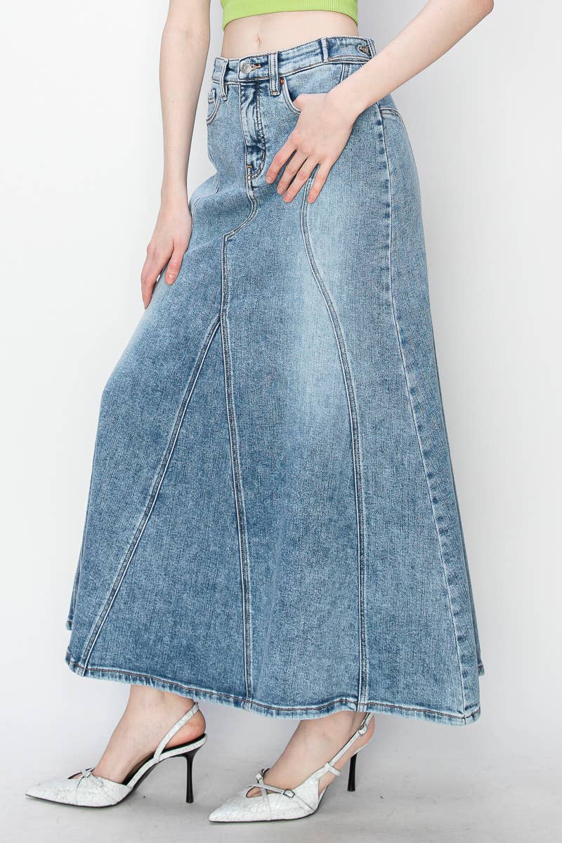 Denim Maxi Skirt
