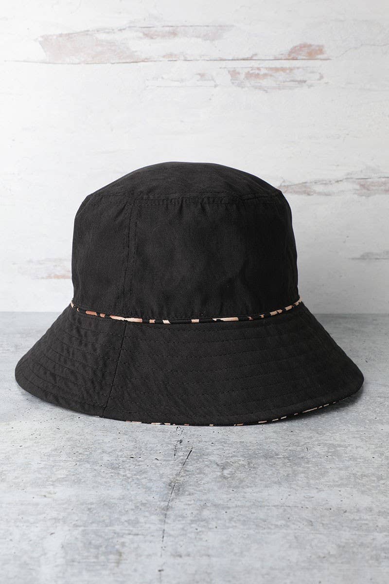 Leopard Pattern Reversible Bucket Hat