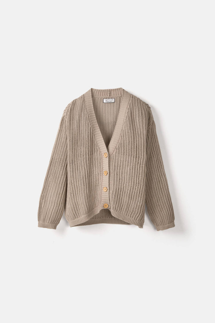 Knit Cardigan with V-Neck