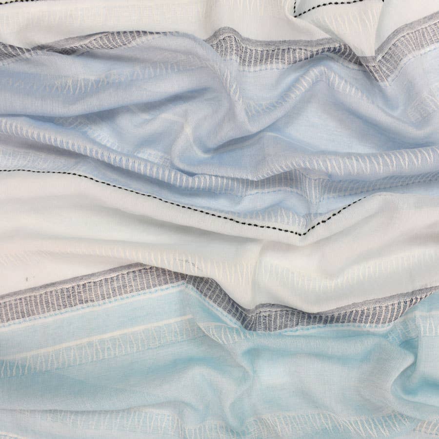 Zoli Stitched Detail Striped Scarf