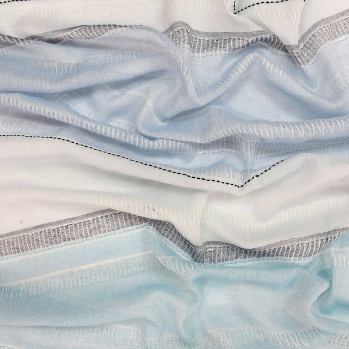 Zoli Stitched Detail Striped Scarf