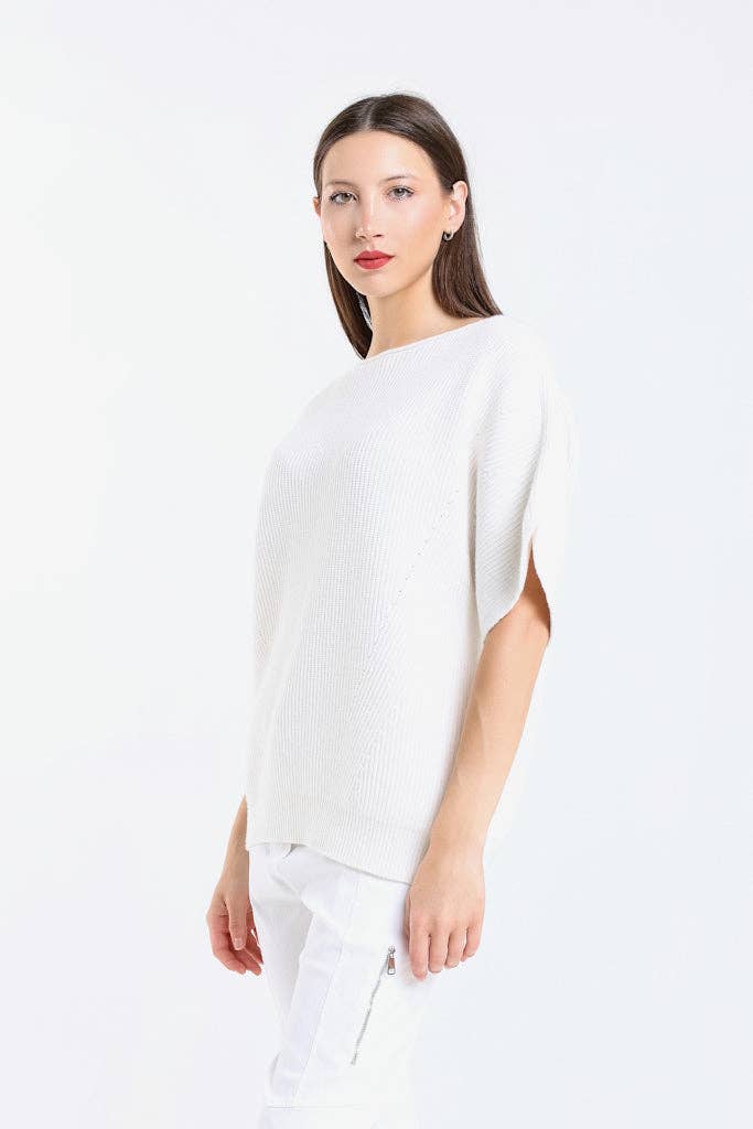 Colleen Seriously Soft SS Crew Ribbed Sweater