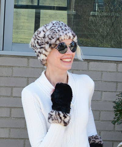 Fingerless Gloves (Mid-Length) - Royal Opulence Faux Fur