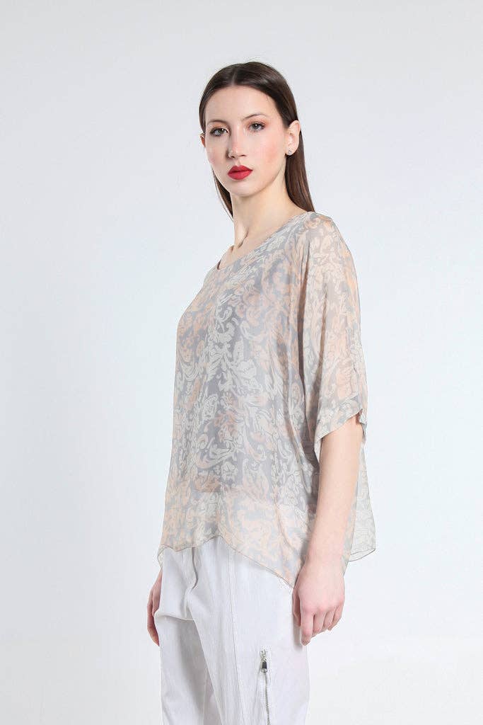 Marjorie Tropic Delight 3/4 Sleeve Slim Kaftan