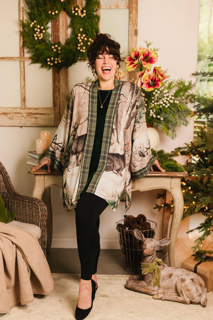 Winter Wish Christmas Matinée Duster Kimono