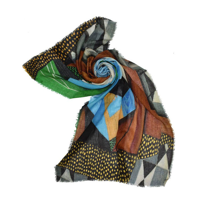 Orpheus Artful Mixed Geo Scarf