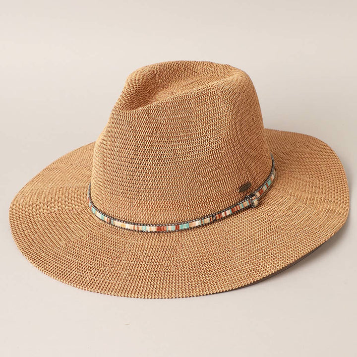 Multi-Colored Thread with Beaded Panama Hat