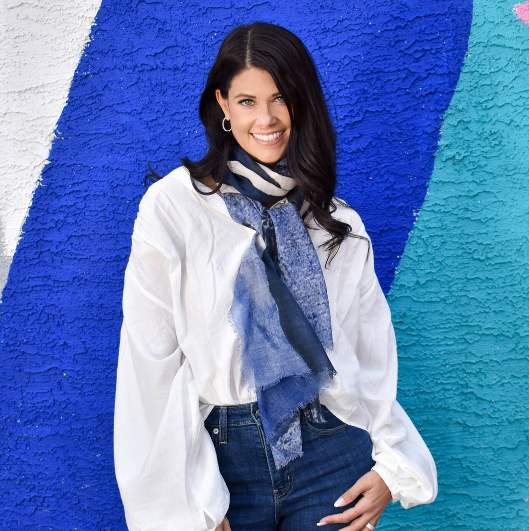 Kenya Tribal-Inspired Narrow Wool Scarf