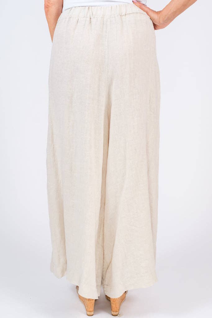 Peggy Crop Linen Palazzo Pant