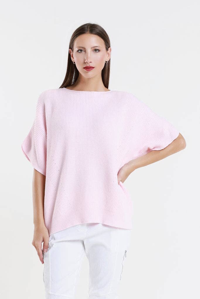 Colleen Seriously Soft SS Crew Ribbed Sweater