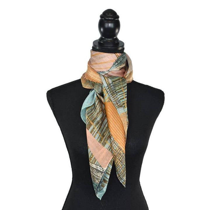 Beacon Geometric Silk Scarf