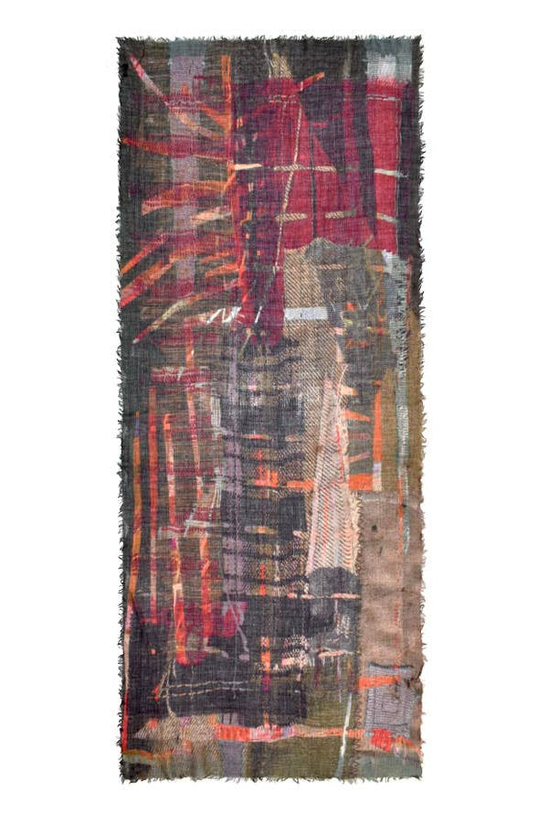 Rokseth Abstract Brushstroke Scarf