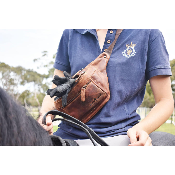Echuca Unisex Leather Belt Bag